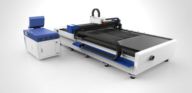 China Metal Fiber Laser Cutting Equipment with Laser Power 1200 watt , Double Drive supplier